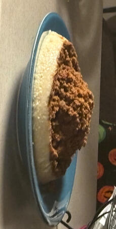 Upside down key lime pie with brown butter Biscoff crumbs!