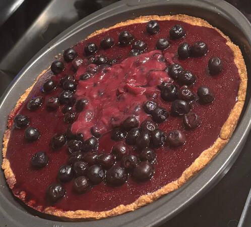Blueberry mint cornmeal crusted tart! Blueberry mint cornmeal crusted tart!